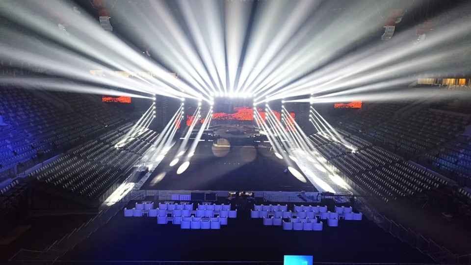 Event blue lighting